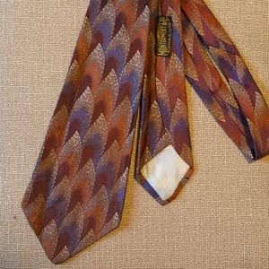 Vintage Montgomery & Co. Mens Necktie - Funky Orange/Brown/Blue